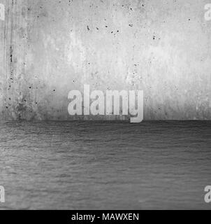 Beton Wand Hintergrund mit kopieren. Full Frame geschossen von Beton, strukturierten Hintergrund oder Hintergrund. Stockfoto