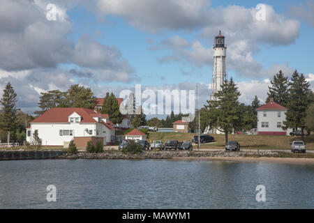 Sturgeon Bay Ship Canal Leuchtturm in der Tür Land, Wisconsin Stockfoto