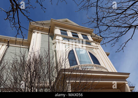 Rathaus Fassade, Winter Nebensaison, Provincetown, Cape Cod, Massachusetts Stockfoto