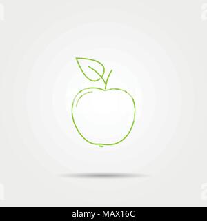 Apple vektor Symbol Leitung Stock Vektor