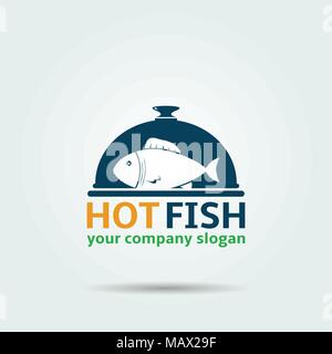 Hot Fisch Symbol. Vector Illustration Stock Vektor