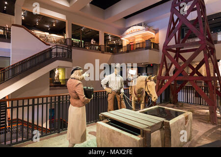 Bob Bullock Texas State History Museum Innenraum, Austin, Texas, USA Stockfoto