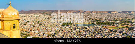 Anzeigen von Jaipur aus Nahargarh Fort - Rajasthan, Indien Stockfoto