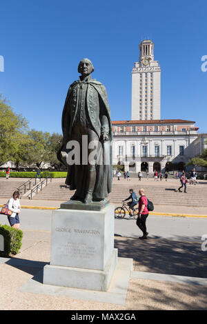 Die Universität von Texas in Austin - die Beaux-Arts Hauptgebäude und Turm, Austin, Texas, Vereinigte Staaten von Amerika Stockfoto