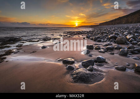 Llantwit Major Strand Glamorgan Heritage Coast UK Stockfoto