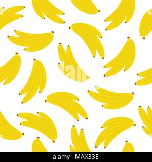 Nahtlose Muster mit Bananen Stock Vektor