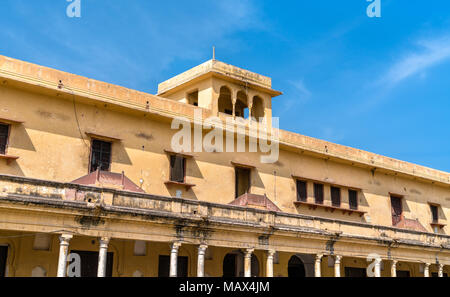 Mauern der Stadt Palast in Jaipur, Indien Stockfoto