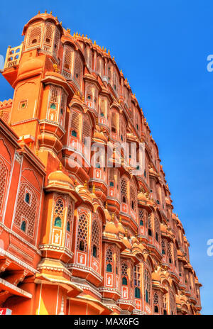 Hawa Mahal oder Palast der Winde in Jaipur, Indien Stockfoto