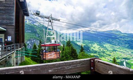 Rodelbahn Pfingstegg Seilbahn Grindelwald, Schweiz Stockfoto