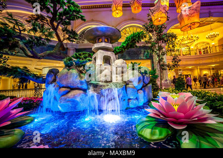 Japanischer Frühling Garten im Bellagio, Las Vegas, Narvarda, USA. Stockfoto