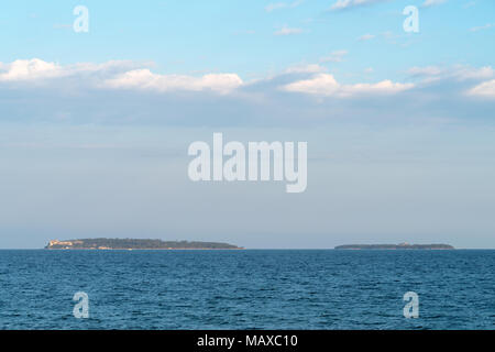 Die Lerins-inseln Gruppe, Inseln Saint Margaret und der Saint Honorat, Cannes, Frankreich Stockfoto