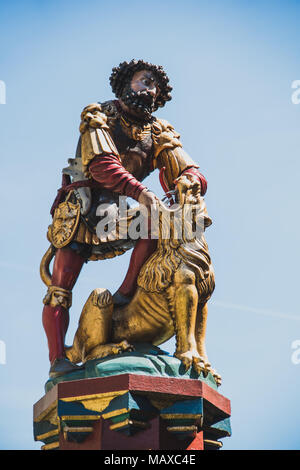 Statue der Samson-brunnen in Bern, Schweiz Stockfoto