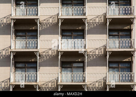 Fassade des New Ambassador Hotel Harare, Simbabwe. Das luxuriöse Hotel für Business in 1915 geöffnet. Stockfoto