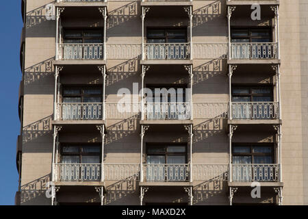Fassade des New Ambassador Hotel Harare, Simbabwe. Das luxuriöse Hotel für Business in 1915 geöffnet. Stockfoto