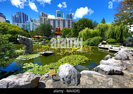 Der Chinese Garden Of Friendship, Darling Harbour, Sydney, New South Wales, Australien Stockfoto