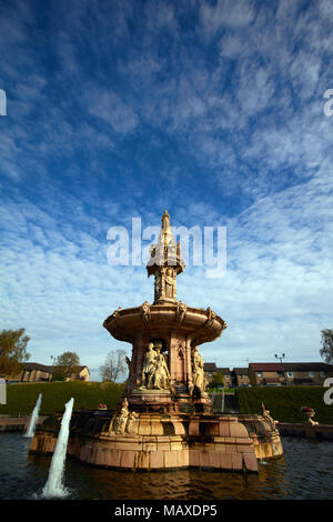 Glasgow Green, Nekropole & Die Barras Stockfoto