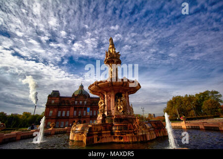 Glasgow Green, Nekropole & Die Barras Stockfoto