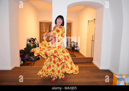 Sandra mo mit Valentino frueher mit Jan Gregor Stockfoto