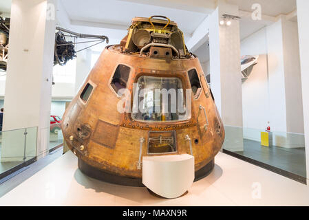 1969 Apollo 10 Befehl Modul im Science Museum, London, UK Stockfoto