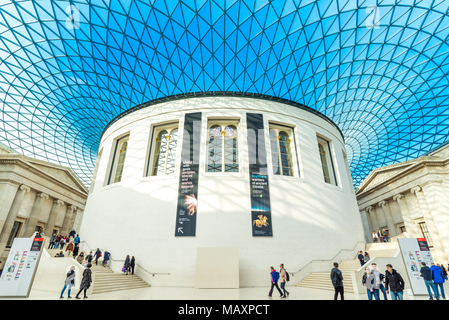 Den Great Court des British Museum, London, UK Stockfoto