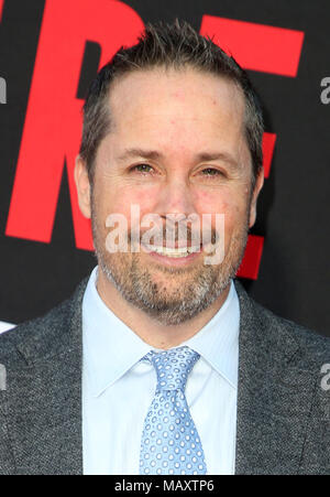 Westwood, CA, USA. 3 Apr, 2018. 03.April 2018 - Westwood, Kalifornien - Mateo Messina. ''Los Angeles Premiere Blocker'' gehalten am Regency Dorf Theater. Photo Credit: F. Sadou/AdMedia Credit: F. Sadou/AdMedia/ZUMA Draht/Alamy leben Nachrichten Stockfoto