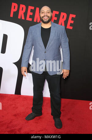 Westwood, CA, USA. 3 Apr, 2018. 03.April 2018 - Westwood, Kalifornien - Colton Dunn. ''Los Angeles Premiere Blocker'' gehalten am Regency Dorf Theater. Photo Credit: F. Sadou/AdMedia Credit: F. Sadou/AdMedia/ZUMA Draht/Alamy leben Nachrichten Stockfoto