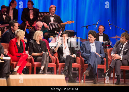 Rom, Italien, 4. April 2018. Valeria Imbrogno besucht die Maurizio Costanzo Show im Studios Voxson in Roma 4.April 2018, Italien: Paolo Pirrocco/Alamy leben Nachrichten Stockfoto