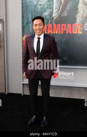 Los Angeles, CA, USA. 4 Apr, 2018. David in der Ankunftshalle für Rampage Premiere, Microsoft Theatre, Los Angeles, CA April 4, 2018. Credit: Priscilla Grant/Everett Collection/Alamy leben Nachrichten Stockfoto