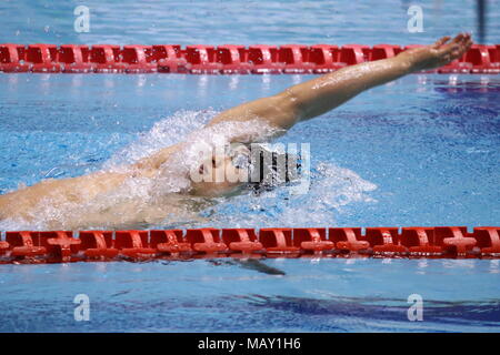 Kosuke Hagino, 5. APRIL 2018 - Schwimmen: Japan Japan schwimmen schwimmen Meisterschaft (2018) Männer 200 m Individuelle Medley Wärme bei Tatsumi International Swimming Centre, Tokyo, Japan. (Foto von Sho Tamura/LBA SPORT) Stockfoto