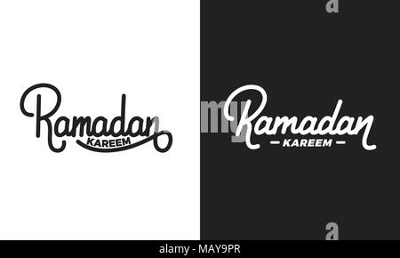 Ramadan. Muslimischen Feiertag herzlichen Glückwunsch Schriftzug Design. Ramadan Kareem urlaub Kalligraphie design Stock Vektor