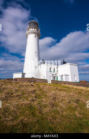 Flamborough Head Lighthouse, Yorkshire, UK. Stockfoto