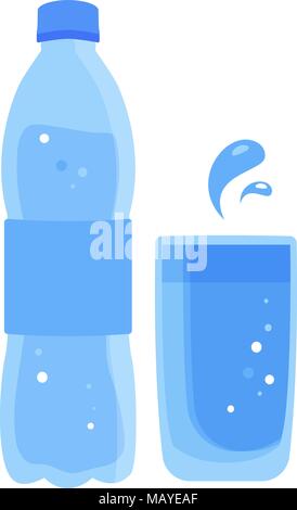 Glas Wasser Symbol. Vector Illustration Stock Vektor