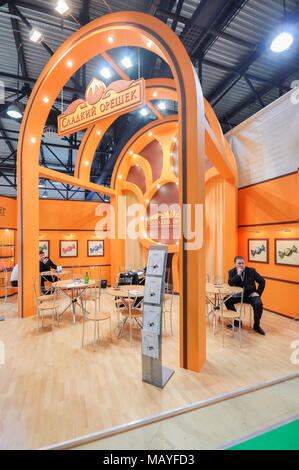 18. Internationale Ausstellung für Nahrungsmittel, Getränke und Lebensmittel und Rohstoffe (Prodexpo", 2011), Russland, Moskau, Expocentre, 7. bis 11. Februar 2011 Stockfoto