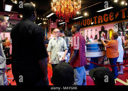 Deandre Weise alias Soulja Boy Tell'Em bei Kat Von D High Voltage Tattoo am 25. September in Los Angeles, Kalifornien 2009. Stockfoto