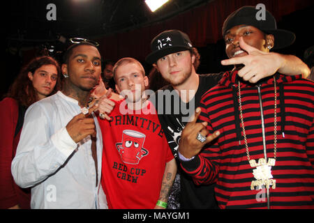 Lil B basierend auf Gott, Jereme Rogers, weißen T-Stück und JBar besucht Soulja Boy Tell'Em aka Deandre Weg 20. Geburtstag im Hochland in Hollywood, Ca. Stockfoto