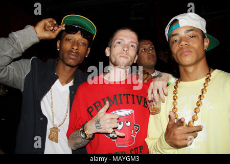 Neue Boyz und Jereme Rogers besucht Soulja Boy Tell'Em aka Deandre Weg 20. Geburtstag im Hochland in Hollywood, Ca. Stockfoto