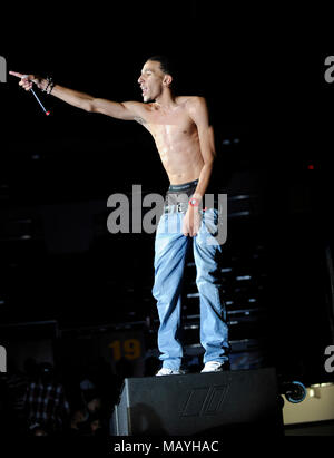 Khleo Thomas führt im Sommer Explosion in LA Sports Arena am 20. August in Los Angeles, Kalifornien 2011. Stockfoto