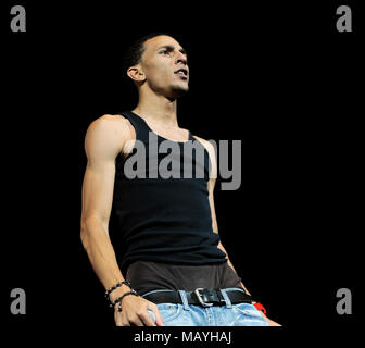 Khleo Thomas führt im Sommer Explosion in LA Sports Arena am 20. August in Los Angeles, Kalifornien 2011. Stockfoto