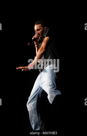 Khleo Thomas führt im Sommer Explosion in LA Sports Arena am 20. August in Los Angeles, Kalifornien 2011. Stockfoto