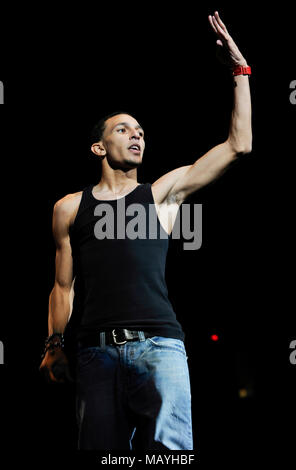 Khleo Thomas führt im Sommer Explosion in LA Sports Arena am 20. August in Los Angeles, Kalifornien 2011. Stockfoto