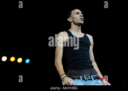 Khleo Thomas führt im Sommer Explosion in LA Sports Arena am 20. August in Los Angeles, Kalifornien 2011. Stockfoto