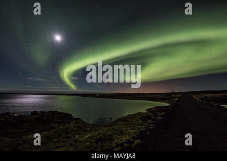 Islanda northern lights Stockfoto