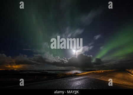 Islanda northern lights Stockfoto