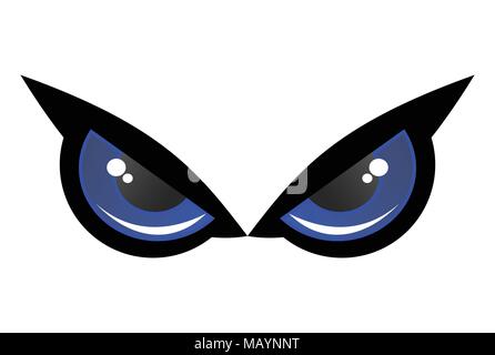 Blauäugliches Eulenlogoikon Stock Vektor