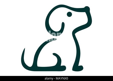 Niedliches Hundesymbol-Logo Stock Vektor