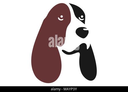 Vektorsymbol für das Hundegesicht Stock Vektor