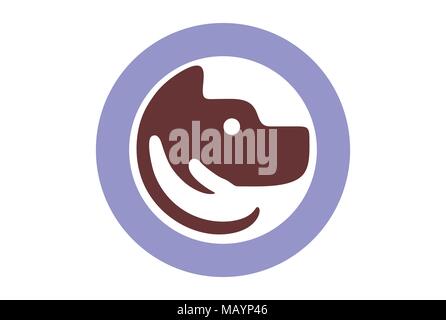 Logo-Symbol für Hundepflegetiere Stock Vektor