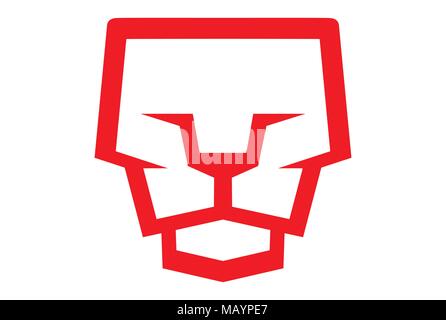 löwengesicht-Logo-Symbol Stock Vektor