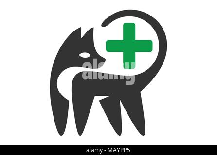 haustiere Klinik Sanitäter logoicon Stock Vektor