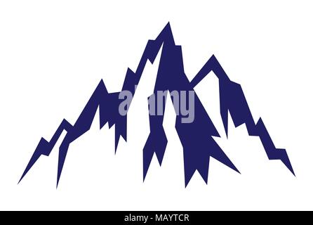 Rock Mountain Logo-Symbol Stock Vektor